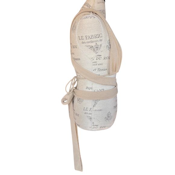 Beige Botany adjustable wrap crop top. Many ways to wear, size S/M - Picture 4 of 8